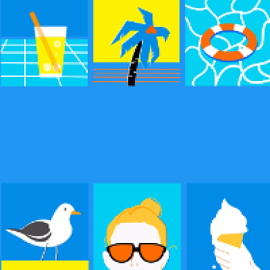 大暑你好简约插画公众号次图背景