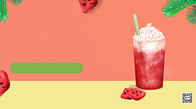 夏日饮品上新手机海报背景