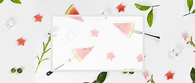 摄影清新文艺大暑二十四节气公众号首图背景