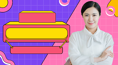 彩色创意运营培训课程封面背景