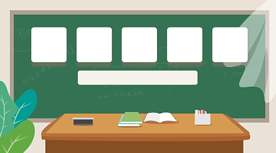 高考冲刺辅导简约插画手机横图背景