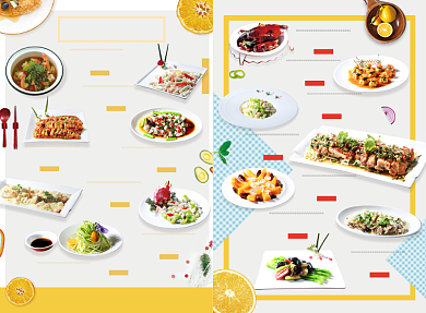 餐饮美食套餐菜单菜谱背景