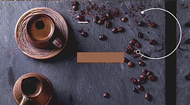 奶茶咖啡大气简约手机横图背景