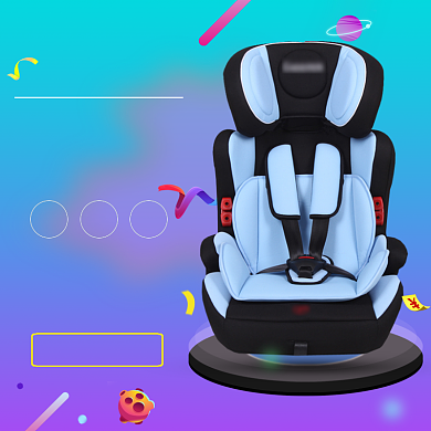 拼色电商母婴儿童座椅主图直通车背景