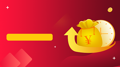 理财收益红色简约手机横图背景