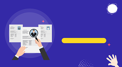 企业高薪招聘简约插画手机横图背景