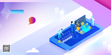 简洁财富助理互联网金融展板背景