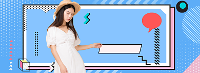 夏季女装连衣裙促销banner背景