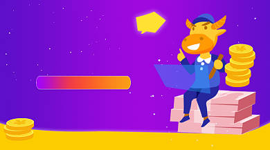 股票新资讯可爱插画手机横图背景