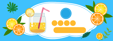 夏季清新水果果汁促销banner背景