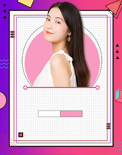 紫红色渐变夏日狂欢季女装直播海报背景