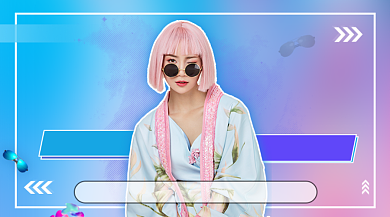 夏日清爽穿搭时尚简约手机横图背景