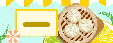 美食早点店招大促背景