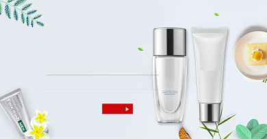 白色小清新夏季洁面洗面奶海报背景