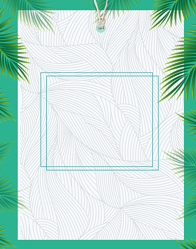 夏季促销打折活动绿色清凉背景