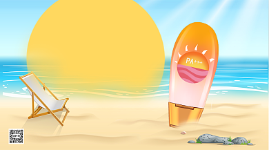 防晒新选择手机海报背景