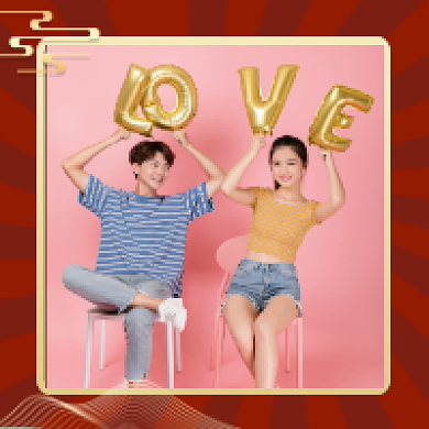 端午节简约趣味头像框背景