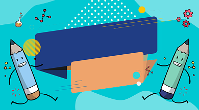 雅思英语培训班卡通插画手机横图背景