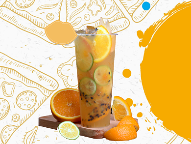 美团冷饮奶茶清凉夏季主图背景