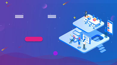 5G智能科技蓝色大气手机横图背景