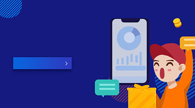 股票金融理财简约插画手机横图背景