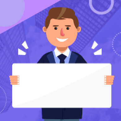 招兼职简约大气插画公众号次图背景