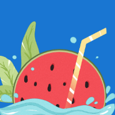 小暑节气手绘可爱插画公众号次图背景