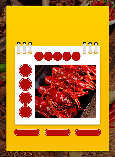 深夜龙虾美食促销印刷海报背景