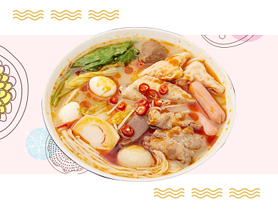 外卖美团麻辣烫主图背景