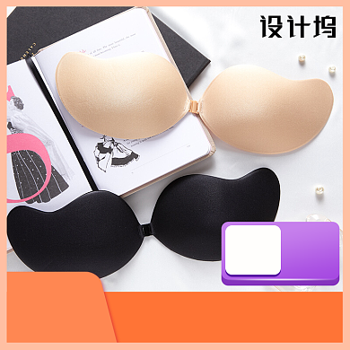 简约时尚女士内衣夏季胸贴主图背景