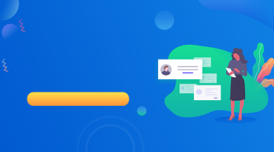 名企招聘简约插画手机横图背景