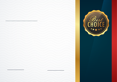 时尚蓝金色荣誉证书背景