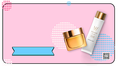 护美妆直播间活动手机海报背景