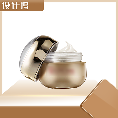 美妆护肤品金色贵妇面霜促销主图背景