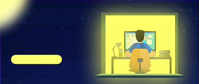 晚安问候创意插画公众号首图背景