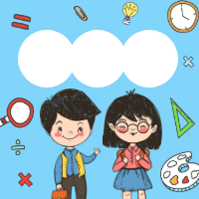 暑假班卡通插画公众号次图背景