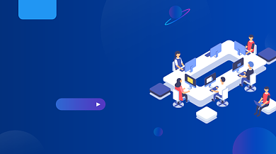 岗位招聘简约插画手机横图背景