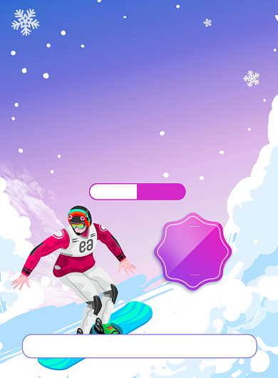 室内滑雪场印刷海报背景