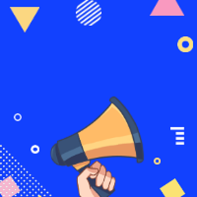 招兼职招聘蓝色几何公众号次图背景