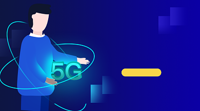 5G智能科技商务大气手机横图背景