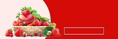 饿了么外卖草莓水果新鲜配送店招背景
