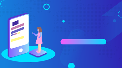 AI智能新科技峰会蓝色大气手机横图背景