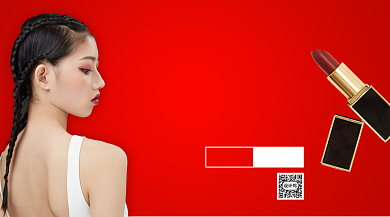 正红新品口红上新手机海报背景