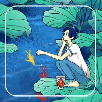 小暑节气可爱插画公众号次图背景