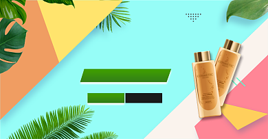 时尚夏日补水护肤电商海报背景