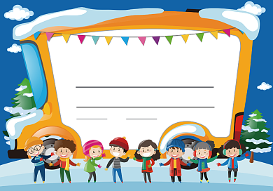 小学生卡通人物幼儿园毕业证书背景