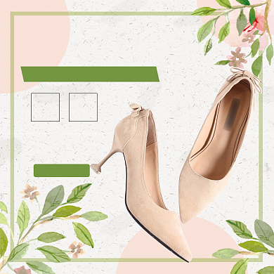 电商高跟鞋主图夏季凉鞋直通车背景