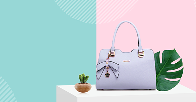 拼色手提包女包粉色包包海报背景