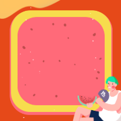 大暑来啦简约插画公众号次图背景