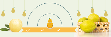 美团外卖梨水果促销海报背景